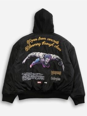Brand New Civil Regime x Marvel Wolverine Men’s Large Hooded Bomber Jacket